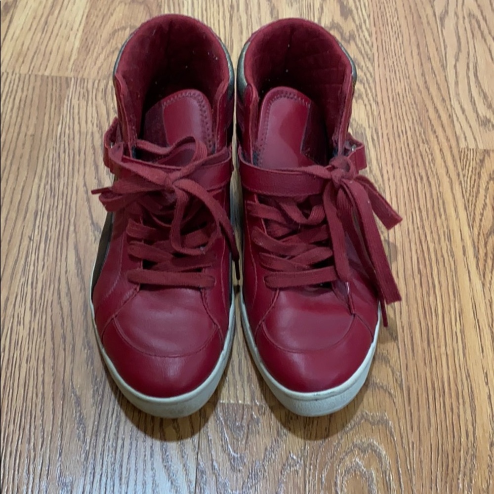 Puma Limited Edition Red High Top Sneakers 7.5 - Picture 4 of 7